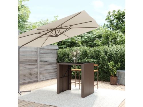 Bartafel met Glasplaat - Eettafel Hoge Tafel - Buiten Genieten