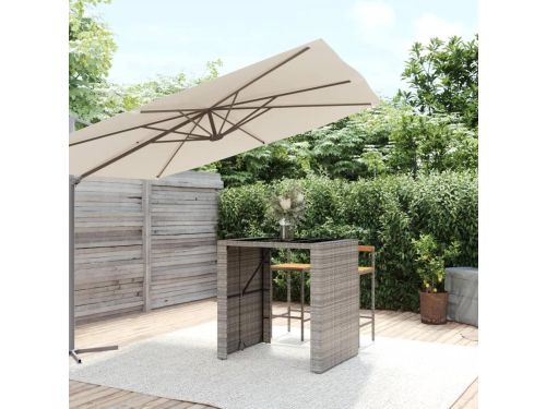Bartafel met glasplaat - Terrastafel tuintafel - Buiten genieten