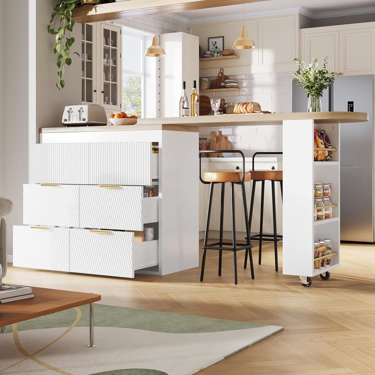 bartafel met laden keukenbuffet sideboard veelzijdig gebruik