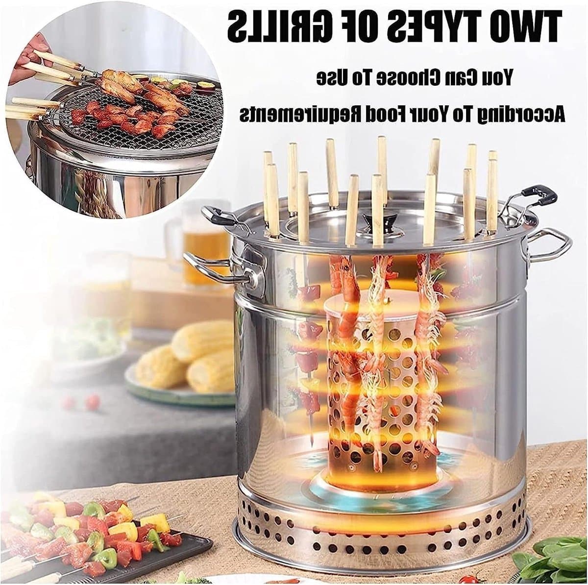 bbq grill vat houtskool barbecue buiten koken