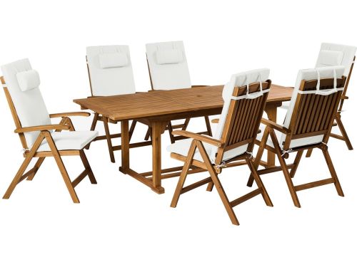 BELIANI JAVA PREMIUM - Tuinset voor 6 - Gebroken wit