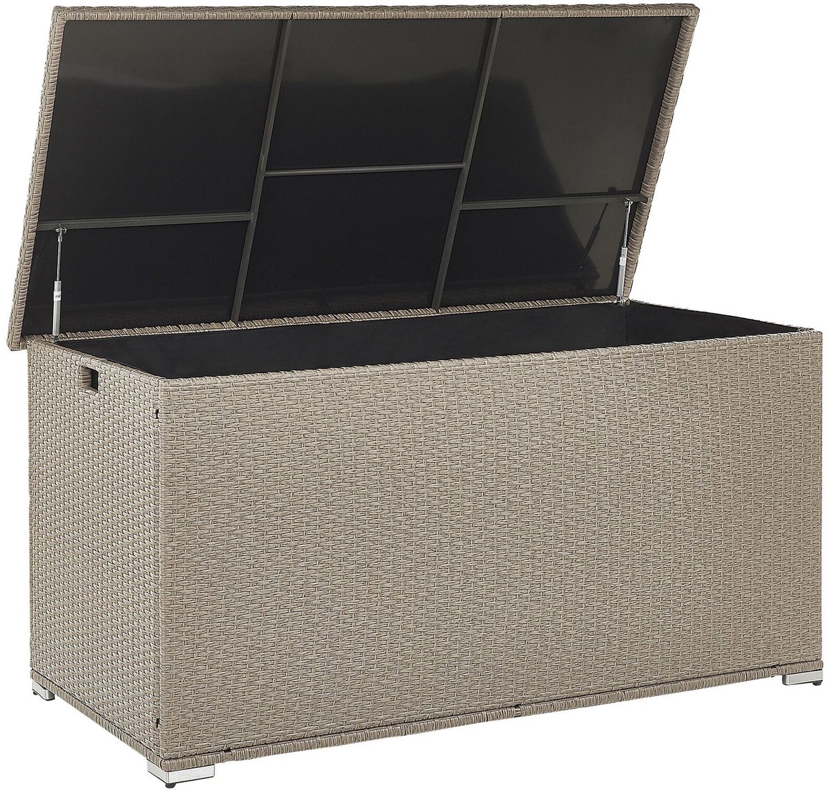 beliani modena kussenbox taupe 155 cm