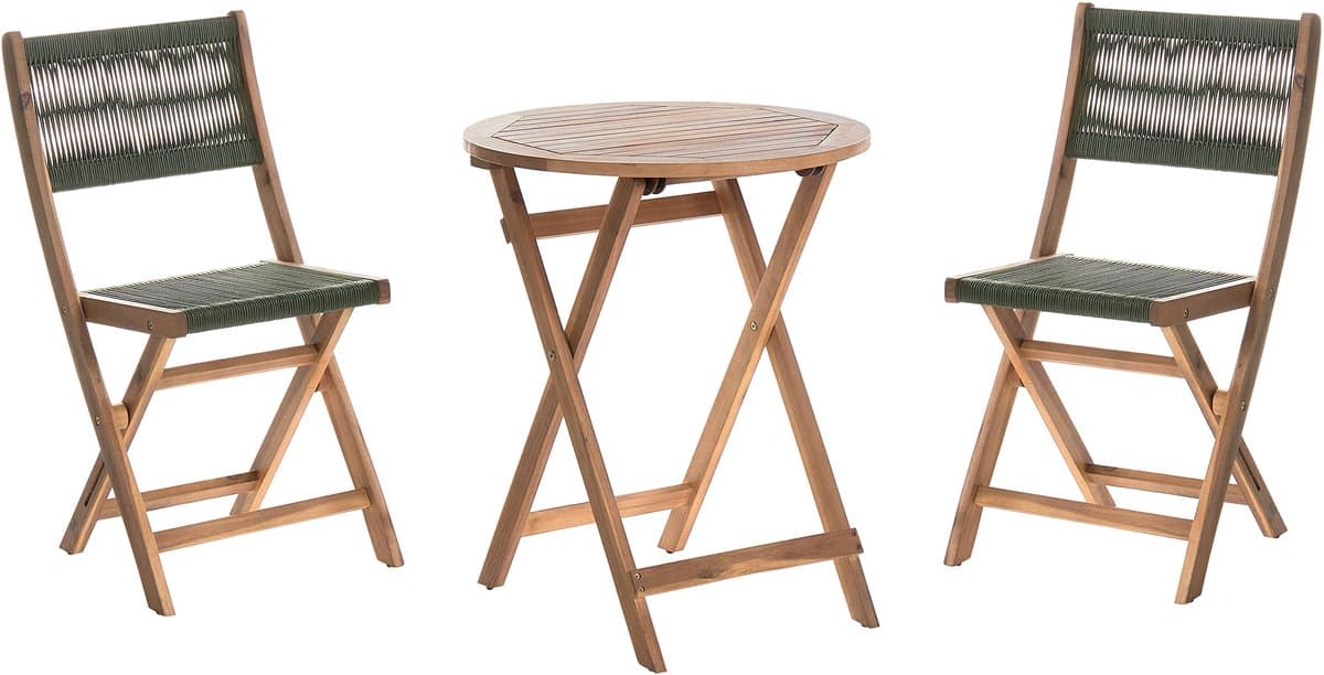 beliani prossedi bistroset groen acaciahout