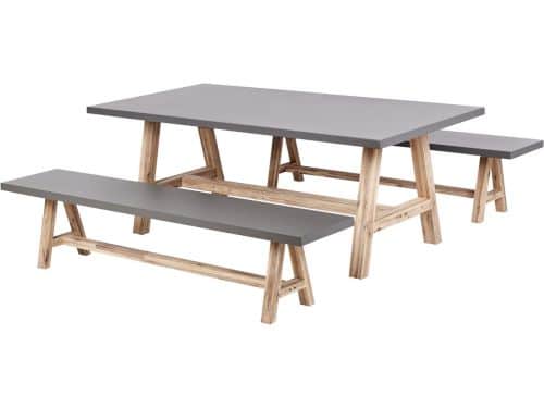 BELIANI TONNARE - Tuinset 6-zits - Grijs - Beton