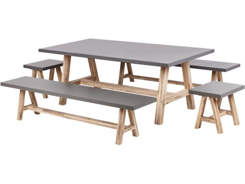 BELIANI TONNARE - Tuinset 8-zits - Grijs - Beton