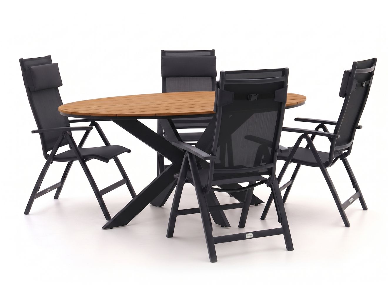 bellagio avenza/fidenza 180cm dining tuinset 5 delig verstelbaar laagste prijsgarantie!