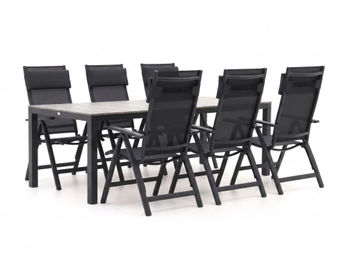 Bellagio Avenza/Fidenza 220cm dining tuinset 7-delig verstelbaar - Laagste prijsgarantie!