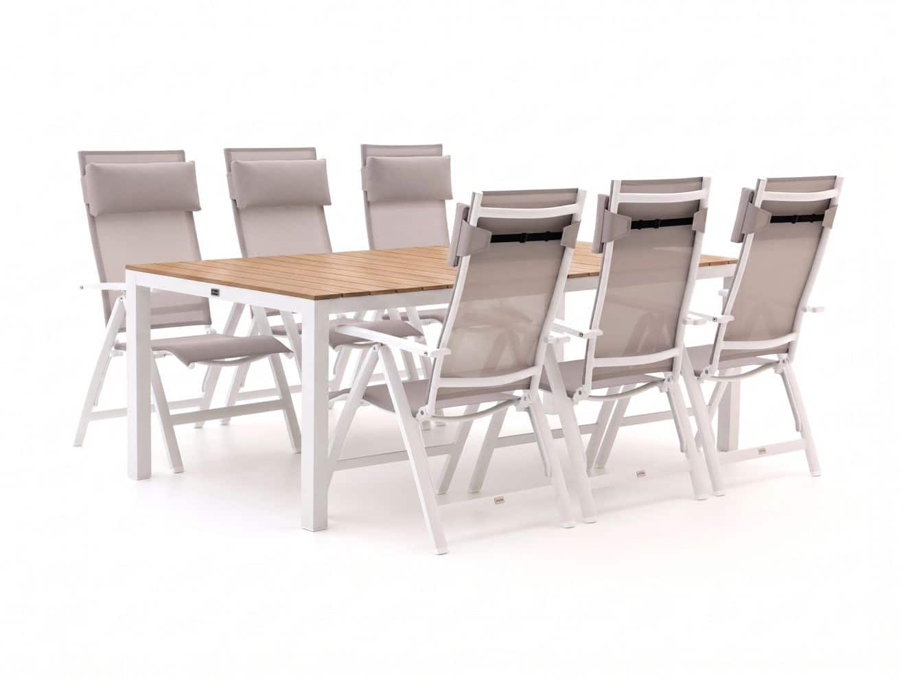 bellagio avenza/fidenza 220cm dining tuinset 7 delig verstelbaar laagste prijsgarantie!