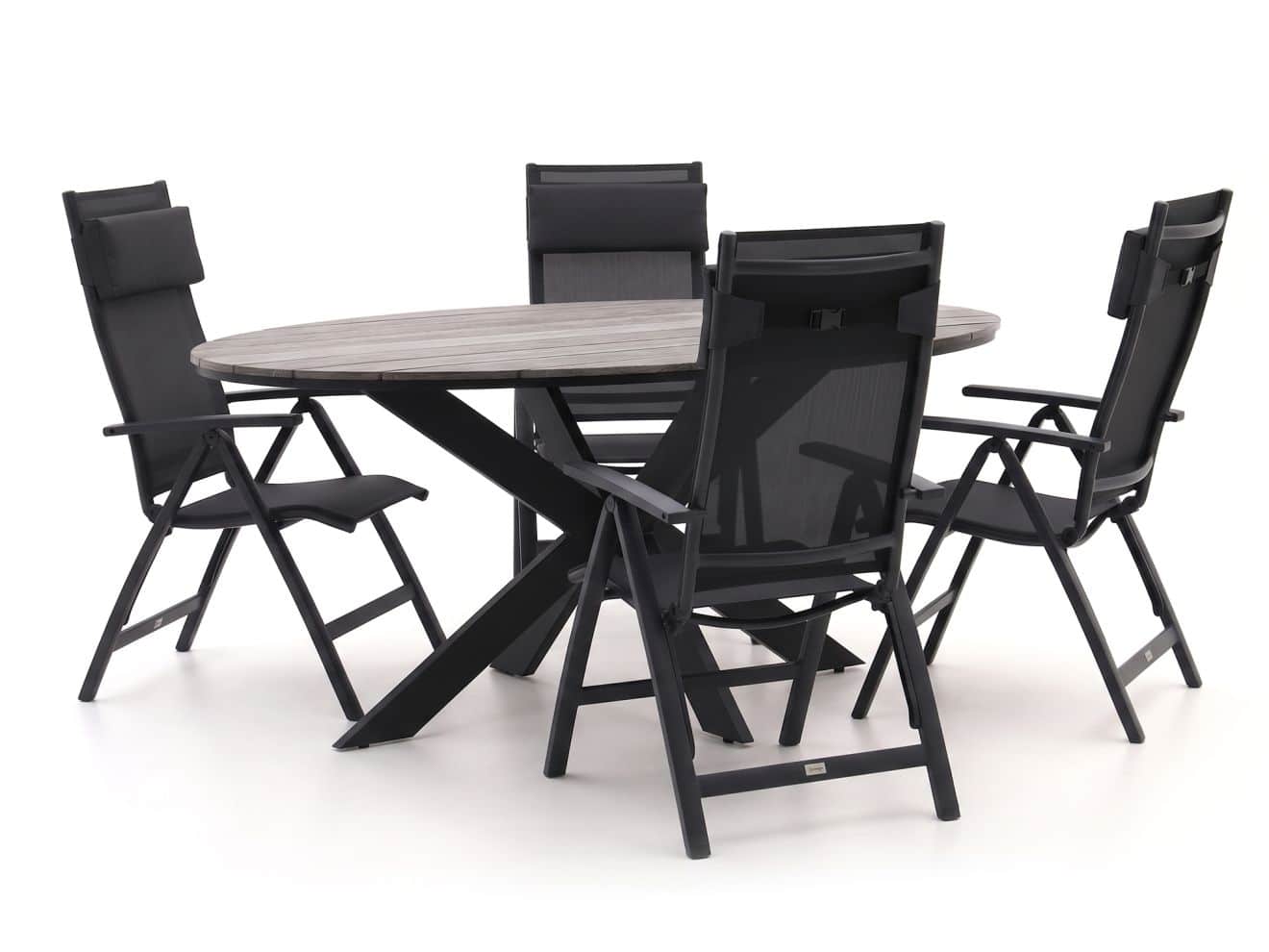 bellagio avenza/fidenza ovaal 180cm dining tuinset 5 delig verstelbaar laagste prijsgarantie!