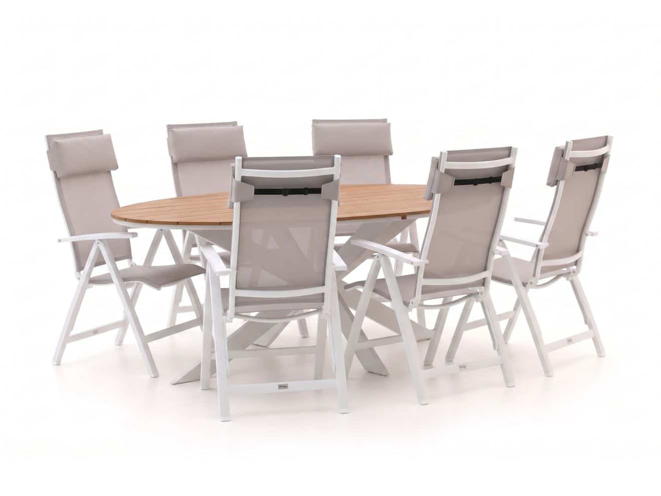 bellagio avenza/fidenza ovaal 220cm dining tuinset 5 delig verstelbaar laagste prijsgarantie!