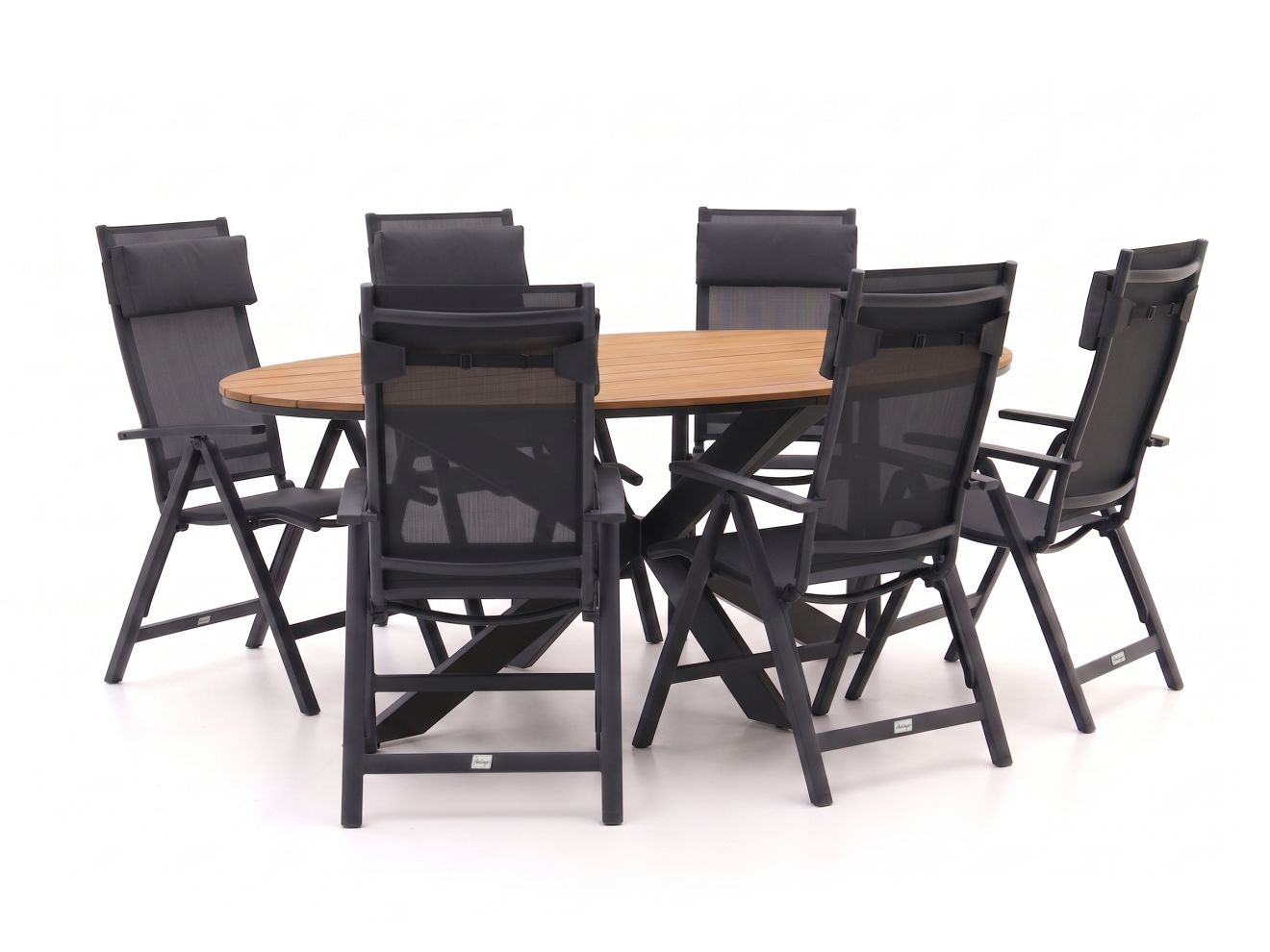bellagio avenza/fidenza ovaal 220cm dining tuinset 7 delig verstelbaar laagste prijsgarantie!
