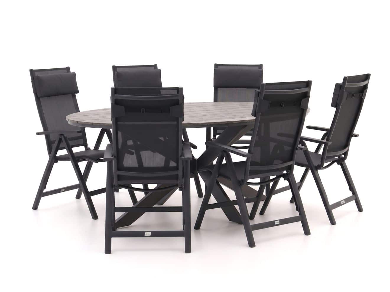 bellagio avenza/fidenza ovaal 220cm dining tuinset 7 delig verstelbaar laagste prijsgarantie!