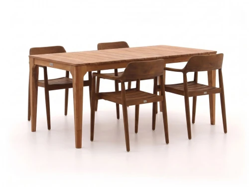 Bellagio Balba/Bruca 170cm dining tuinset 5-delig stapelbaar - Laagste prijsgarantie!