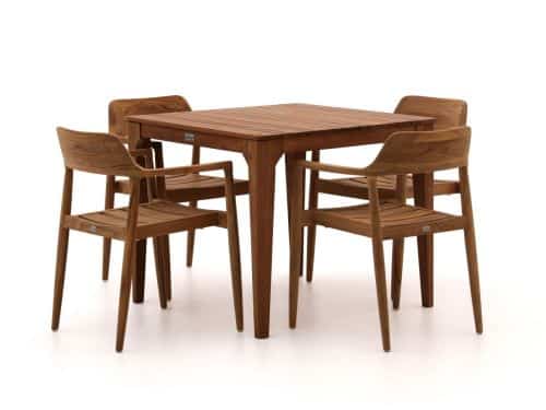 Bellagio Balba/Bruca 90cm dining tuinset 5-delig stapelbaar - Laagste prijsgarantie!