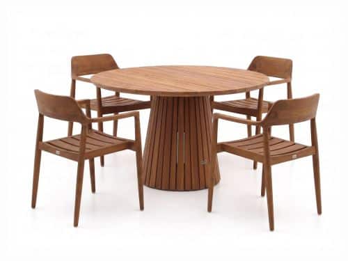 Bellagio Balba/Santa Severina ø130cm dining tuinset 5-delig stapelbaar - Laagste prijsgarantie!