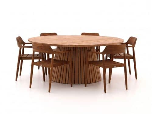 Bellagio Balba/Santa Severina ø180cm dining tuinset 7-delig stapelbaar - Laagste prijsgarantie!