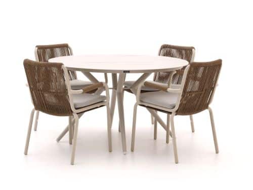 Bellagio Caronia/Sora ø 127cm dining tuinset 5-delig stapelbaar - Laagste prijsgarantie!