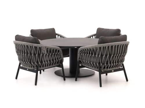 Bellagio Cupello/La Fonte ø150cm low dining tuinset 5-delig - Laagste prijsgarantie!