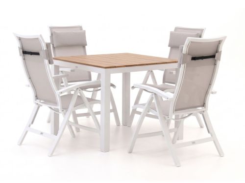Bellagio Lugo/Fidenza 90cm dining tuinset 5-delig verstelbaar - Laagste prijsgarantie!