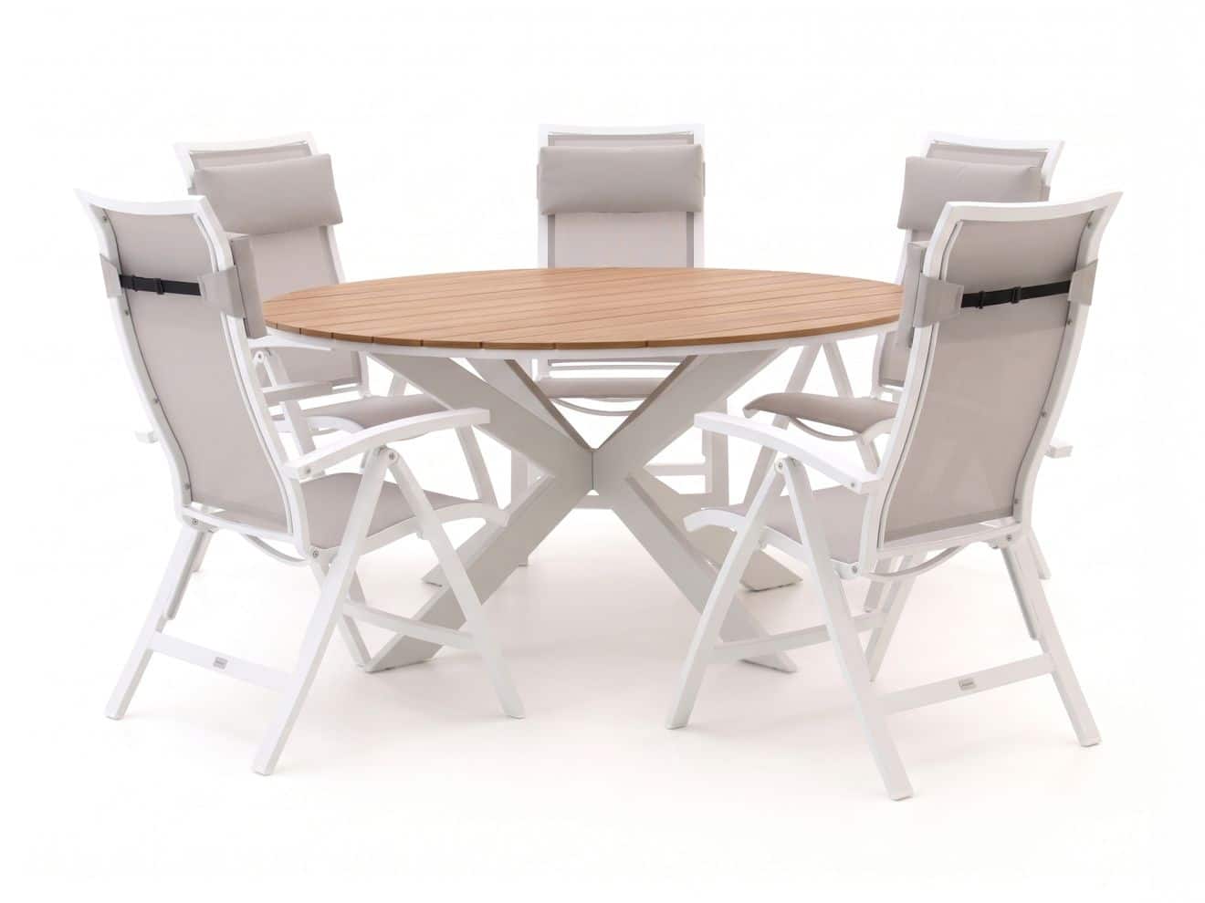 bellagio lugo/fidenza ø149cm dining tuinset 6 delig verstelbaar laagste prijsgarantie!
