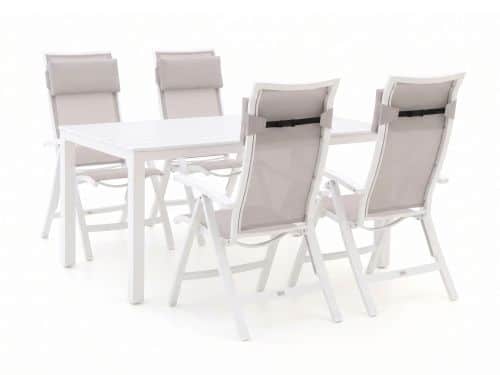Bellagio Lugo/Menzano 160cm dining tuinset 5-delig verstelbaar - Laagste prijsgarantie!