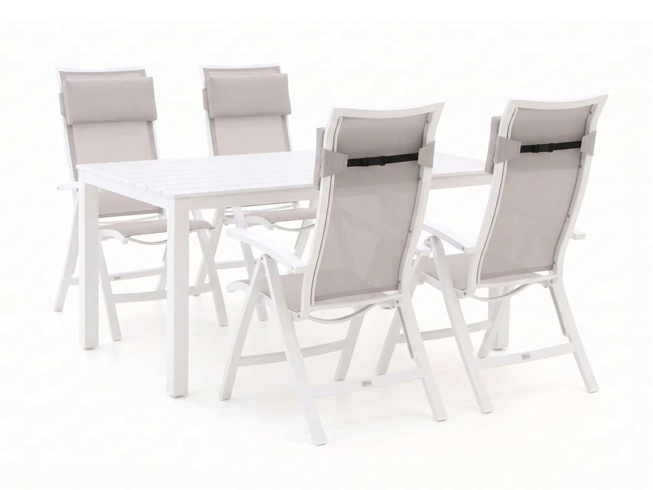 bellagio lugo/menzano 160cm dining tuinset 5 delig verstelbaar laagste prijsgarantie!