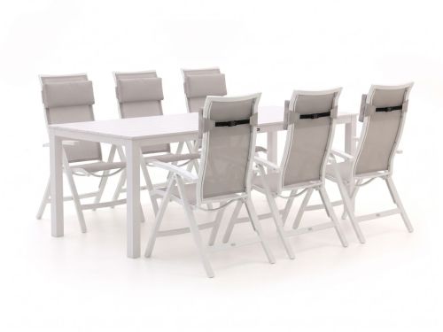 Bellagio Lugo/Menzano 220cm dining tuinset 7-delig verstelbaar - Laagste prijsgarantie!