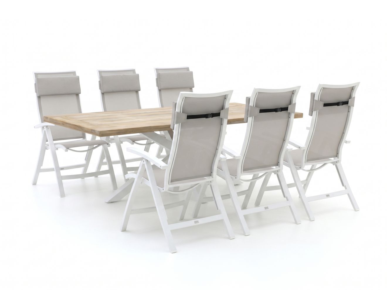 bellagio lugo/montorio 220cm dining tuinset 7 delig verstelbaar laagste prijsgarantie!