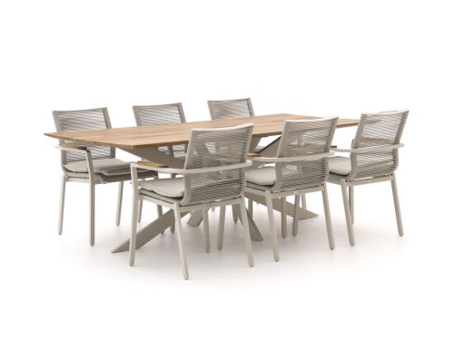 Bellagio Marudo/Furato 220cm dining tuinset 7-delig stapelbaar - Laagste prijsgarantie!