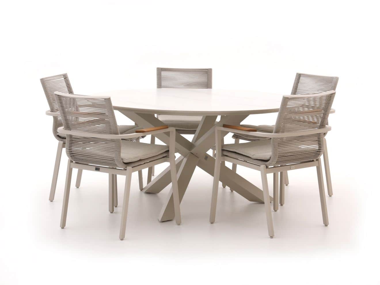 bellagio marudo/lodola ø 150cm dining tuinset 6 delig stapelbaar laagste prijsgarantie!
