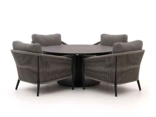 Bellagio Mineo/La Fonte ø150cm low dining tuinset 5-delig - Laagste prijsgarantie!