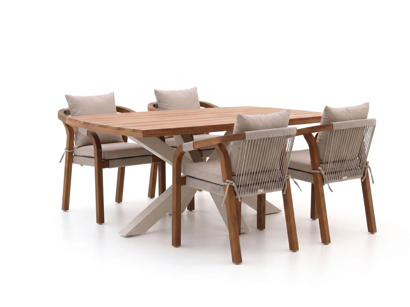bellagio perzano/induno deens ovaal 180cm dining tuinset 5 delig stapelbaar laagste prijsgarantie!