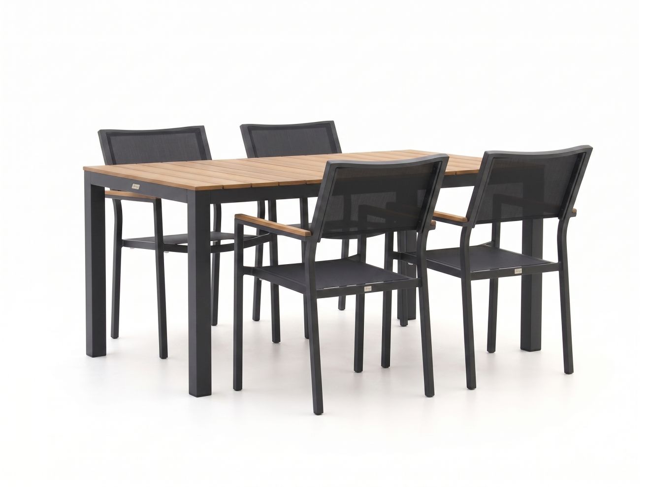 bellagio roma/fidenza 160cm dining tuinset 5 delig stapelbaar laagste prijsgarantie!