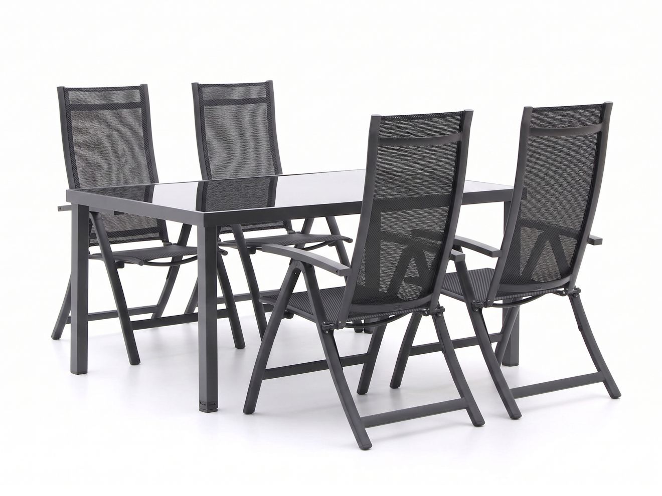 bellagio trappeto/caluso 160cm dining tuinset 5 delig verstelbaar laagste prijsgarantie!