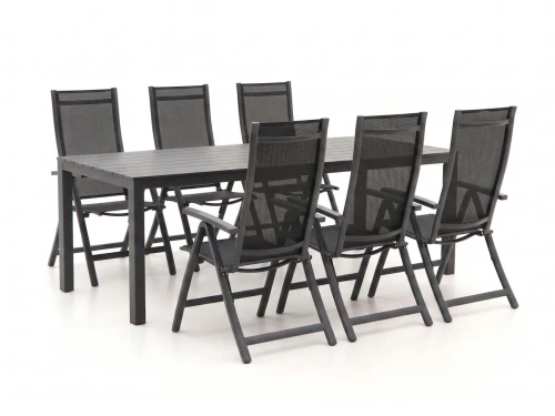 Bellagio Trappeto/Menzano 220cm dining tuinset 7-delig verstelbaar - Laagste prijsgarantie!