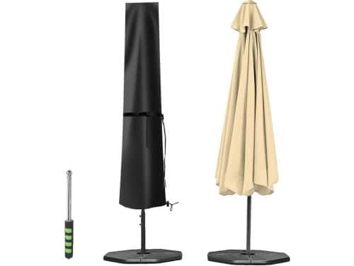 Beschermhoes voor parasol, 3M met stang, 600D Oxford