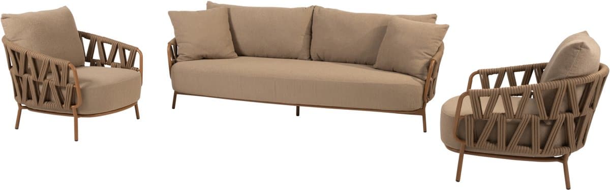 biarritz stoel bank loungeset 3 delig amber 4 seasons outdoor