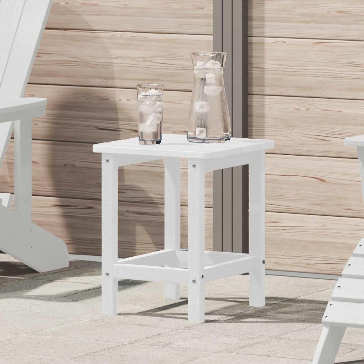 bijzettafel vierkant tuin tafel buiten zitten weerbestendig