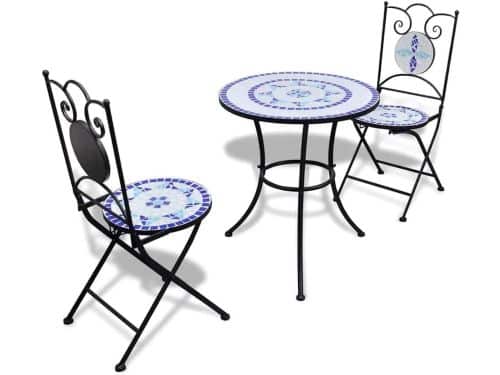Bistroset 3-delig - Balkonset Tafel - Buiten Zitten - Keramische