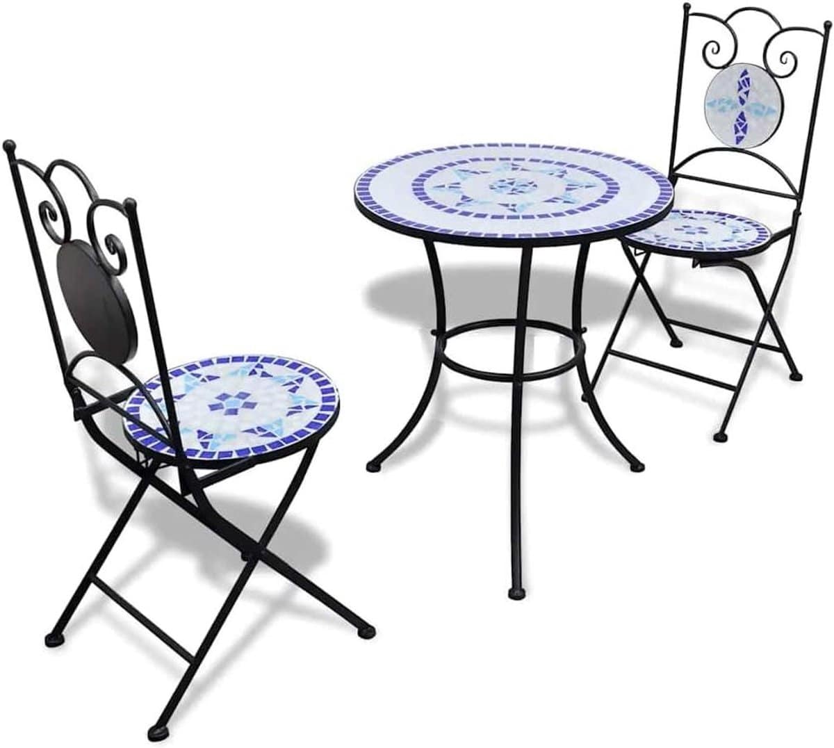 bistroset 3 delig balkonset tafel buiten zitten keramische