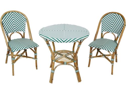 Bistroset 3-delig - Rotan set - Buiten Zitten - Vintage