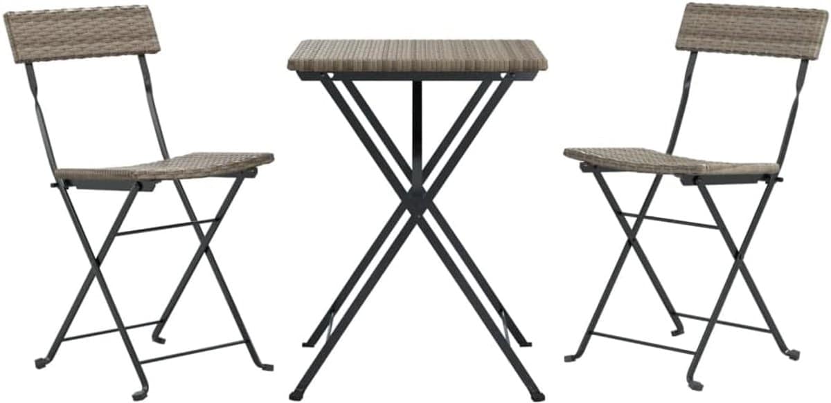 bistroset 3 delig tuintafel stoelen buiten dineren inklapbaar