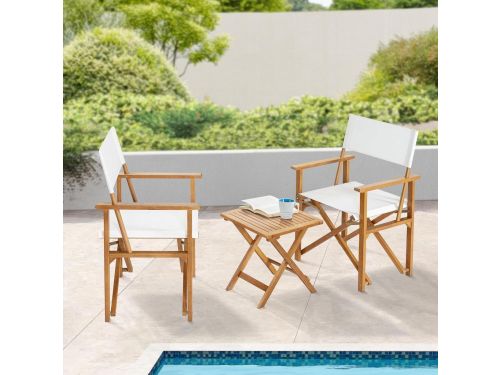 Bistroset 3-delig - Tuintafel stoelen - Buiten Zitten - Opvouwbaar
