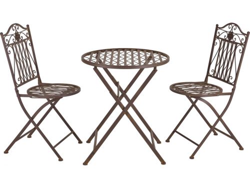 Bistroset Emmie - Metalen Tuintafel - Met 2 Tuinstoelen