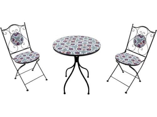 Bistroset Mozaïek - Tafel met stoelen - Buiten genieten