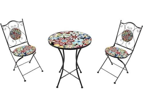 Bistroset Mozaïek - Tafel met stoelen - Genieten buiten