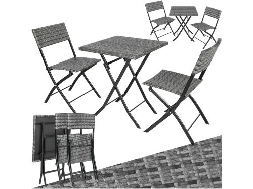 Bistroset Tuinmeubelen - Polyrotan Zitgroep - Kleine Balkons - Ruimtebesparend