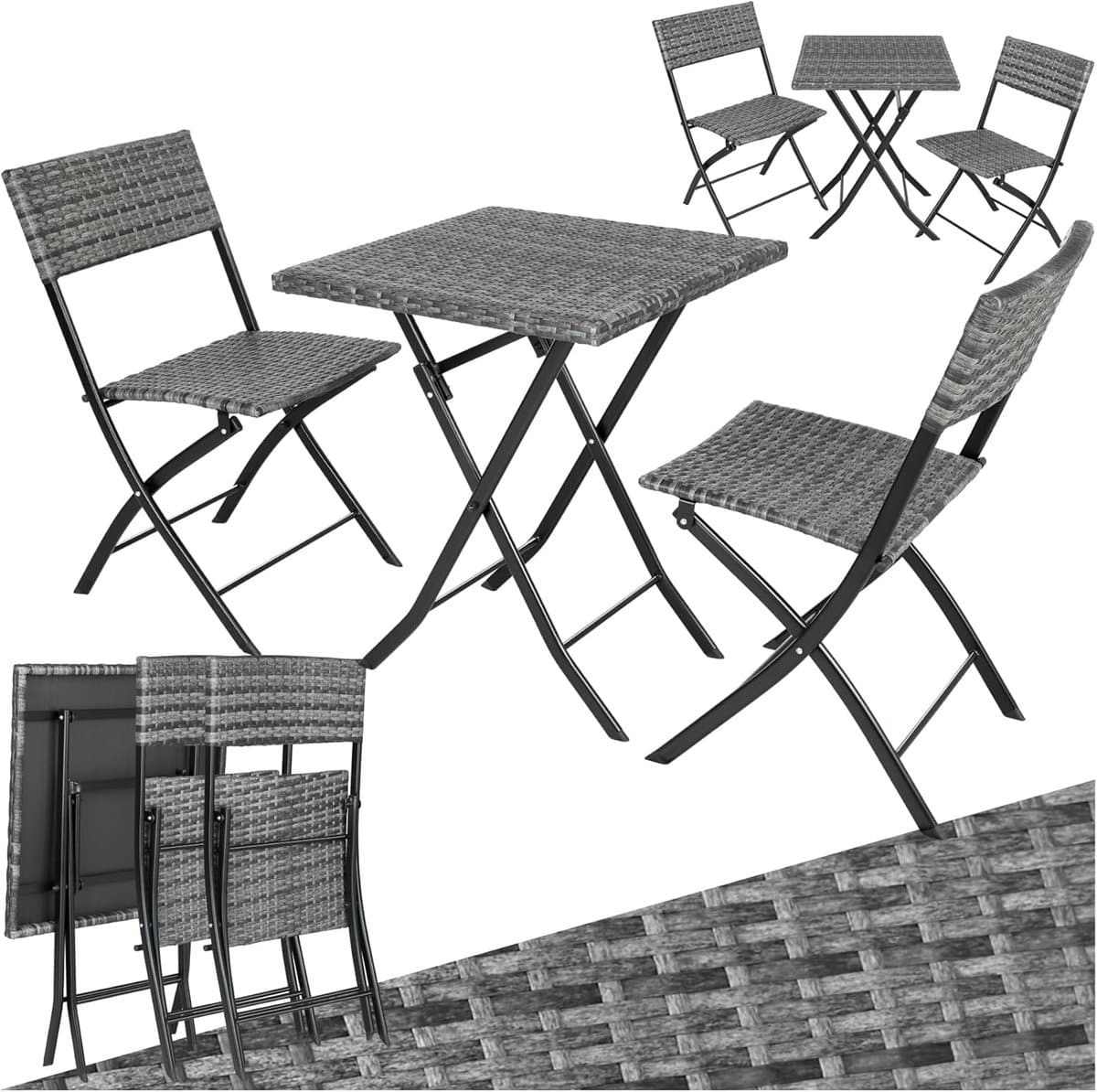 bistroset tuinmeubelen polyrotan zitgroep kleine balkons ruimtebesparend