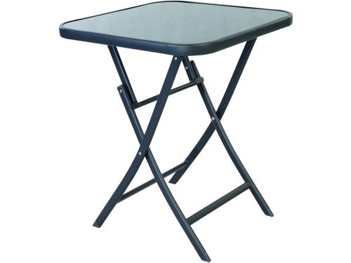 Bistrotafel - Klaptafel Glas - Buiten Zitten - Weerbestendig Metaal