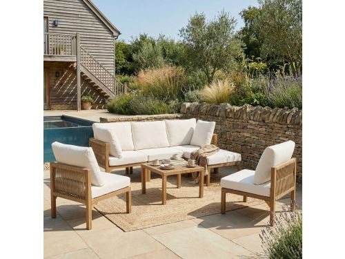 BLACKCOLORS Tuineetset, tuinmeubelset, tuinloungestoelenset, hoekbank, relaxbed voor buiten